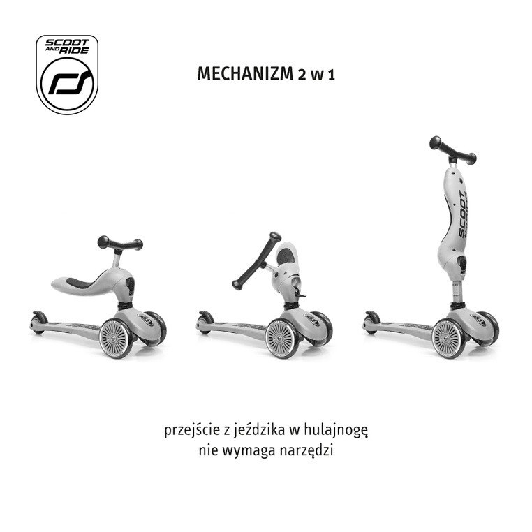 SCOOTANDRID Highwaykick1 2w1 Jeździk i hulajnoga 1-5 lat Blueberry