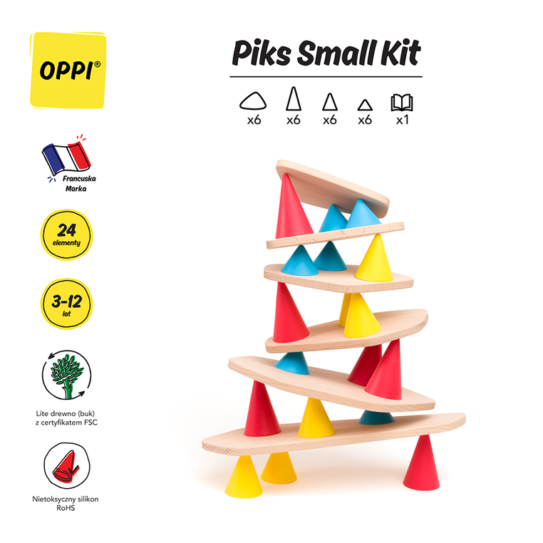 OPPI Kreatywny zestaw konstrukcyjny mały Piks Small 24 elementy 3+