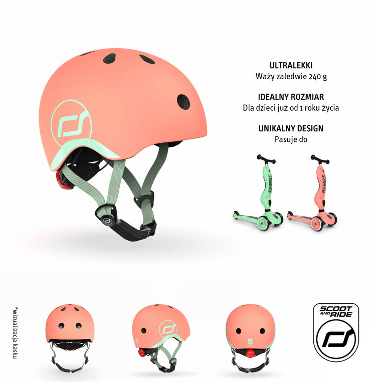 Kask XXS-S Peach