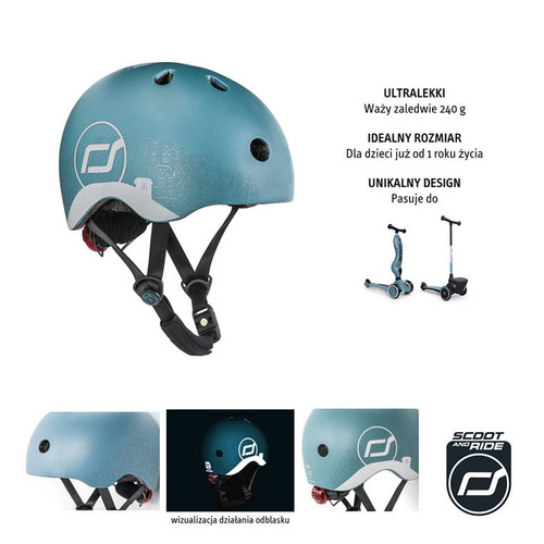 Kask z odblaskami XXS-S Steel Dog