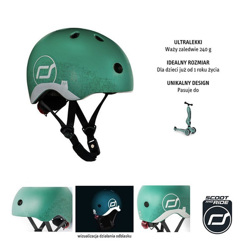 Kask z odblaskami XXS-S Forest Owl Kask z odblaskami XXS-S Forest Owl