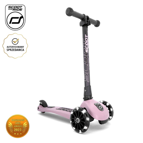 SCOOTANDRID Highwaykick 3 LED hulajnoga 3-7 lat Rose